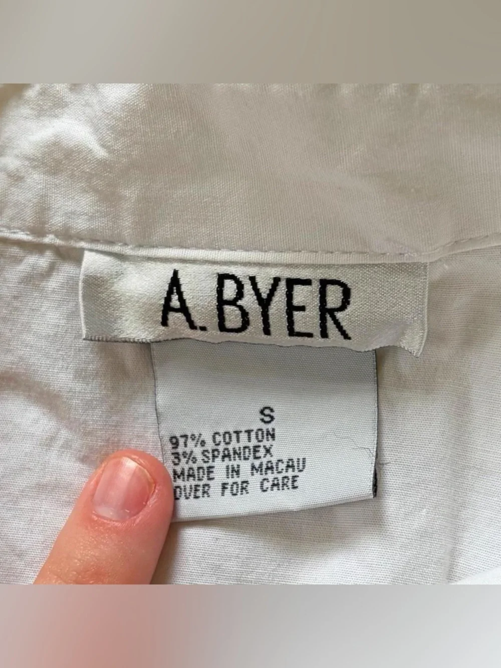 Y2K White Cotton Button Down Top - Picture 3 of 4